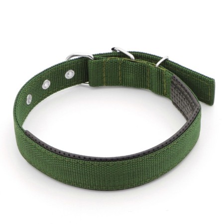 Collar "Comfort" Combined, 58 x 3 cm, Osh 45-52 cm, dark green-1