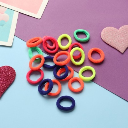 Hair gum "Carousel" (set 30 pcs ± 2) Assorted, 2 cm, mix-1