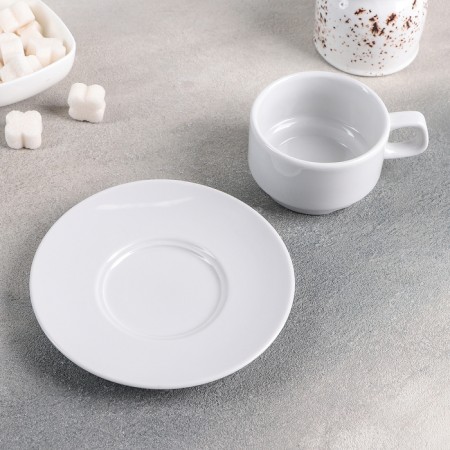 White Coffee couple, 170 ml, a diameter of a saucer 15 cm, stagnant-1