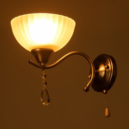 Bra "Laura" 1 lamp E27 60 W Antique bronze 28.5x17x21.5 cm.-2