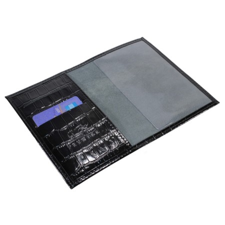 Passport cover, card for cards, black color-1