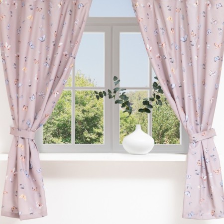 A set of curtains for the kitchen with sequences of Ethel "Butterflies" 145x180 cm - 2 pcs, 100% p/e