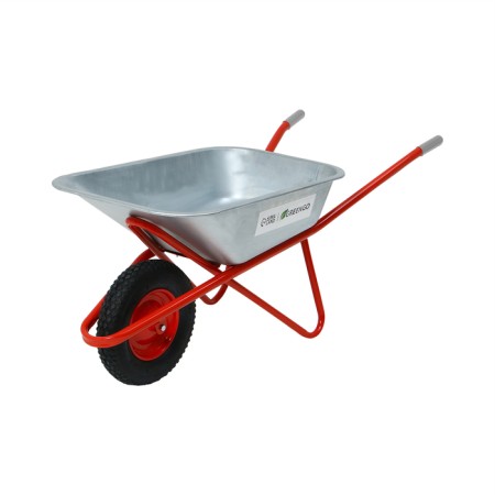 Construction car, 1 pneumatic fire, cargo/p 200 kg, volume 110 liters, galvanized body 0.8 mm, Greengo-17