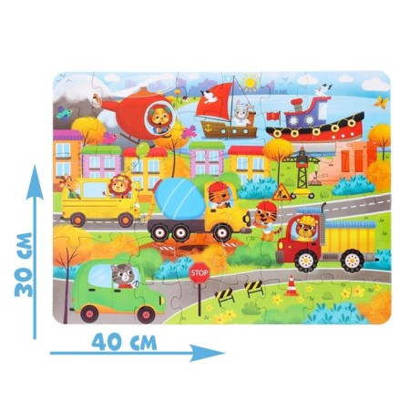 Puzzles with windows "Such different cars", 30 details-1