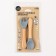 A set of children's cutlery, fork and spoon M&B (silicone, bamboo), gray