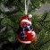 Christmas tree toy "Snowman", 8 cm, from batteries, glow of multi (RGB)