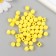 Beads for creativity plastic "Cube with flattened edges" yellow set 30 g d = 0.8 cm