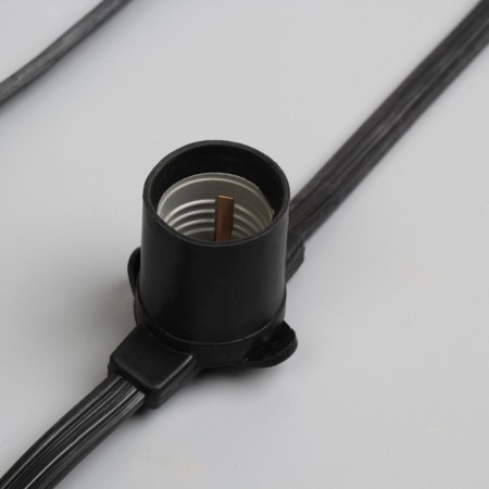 Girlyanda "Bels Light" 50 m, IP65, 2W, dark rubber thread, step 40 cm, E27 (without lamps), 220 V-5