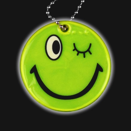 The reflective element "Smiley-flirt", d = 5 cm, yellow color-2