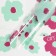 Flower film glossy, "watercolor flowers", 58x58cm, tiffany