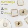 A set of buttons on the leg, 16 × 16 mm, 5 pcs, white/gold color