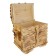 The robber is figured, natural pine (burnt, lacquered)