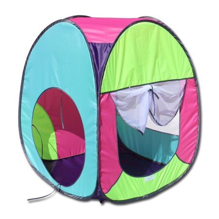 Square “Rainbow House”, 4 faces, purple/lemon/pink/turquoise