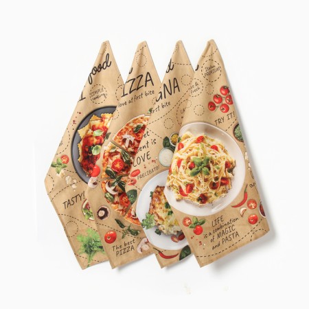 Set of towels "Ethel" Italian Food 4 pcs, 100% cotton-1