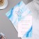 Invitation "Our Wedding Day" Blue Strips, 15x10.5 cm