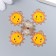 Decor for creativity metal, enamel "Funny Sun" yellow-orange 2.2x2 cm