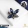 Brooch "Flower" Sea star, colored in gray metal