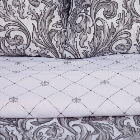 Bed linen "Ethel" euro monogging silver 200*217 cm, 240*220 cm, 70*70 cm -2 pcs-3