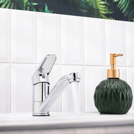 BouOU B8290-14A kitchen mixer, single-leaf, swivel spout, chrome-3