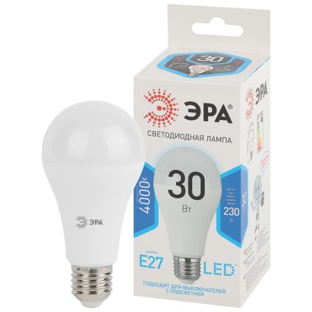 LED LED era Standard "Pear", 30 W, E27, 2400 lm, 4000k, white glow-1