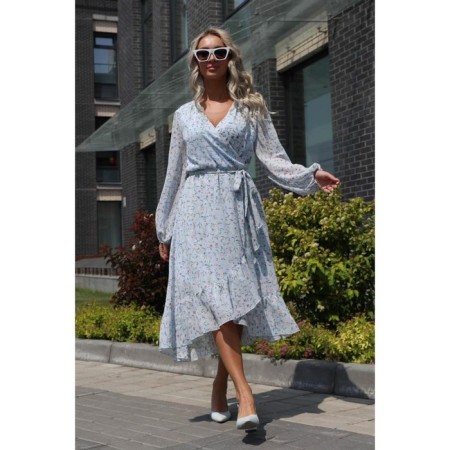Women's dress, size 46, blue color-7
