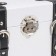 Casket wood to the leatherette "chest with belts" white 19x21x35 cm