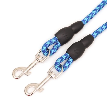 A collar for two dogs, 1.5 m x 0.8 cm, blue-4