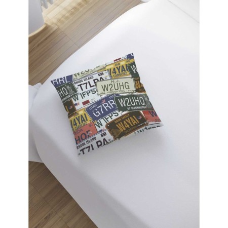 Pillowess decorative "license plates", on a zipper, size 45x45 cm-1