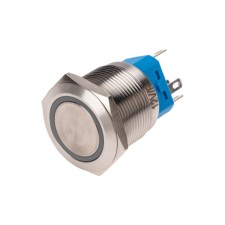 Anti-Vandal button Ø22 12V (LED) B/Fix (5C) OFF- (ON)/ON- (OFF) subvar/red rexant