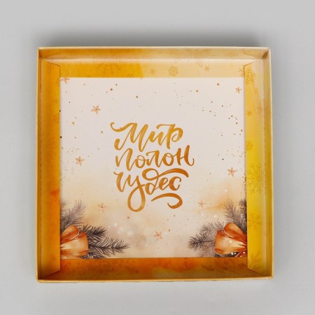 Confectionery packaging with PVC "World of Miracles", 16 x 16 x 3 cm-4