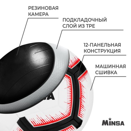 Ball football minsa, TPE, machine stitching, 12 panels, p. 5-2