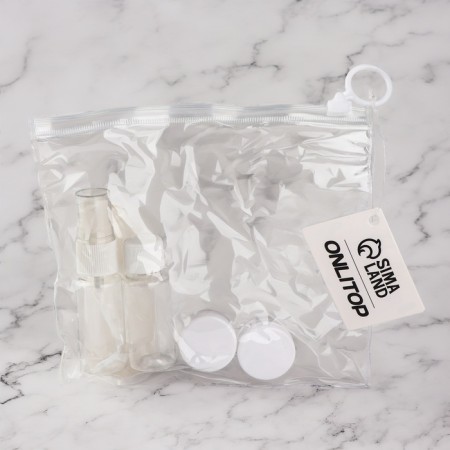 Storage set, 5 objects, transparent/white color-6