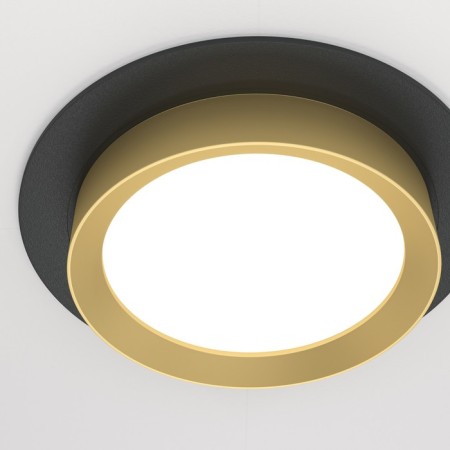 Building lamp Technical DL086-GX53-RD-BG, GX53, 1x15 W, 110x110x53 mm, black with gold-1