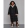 Coat insulated winter female, size 42, black color