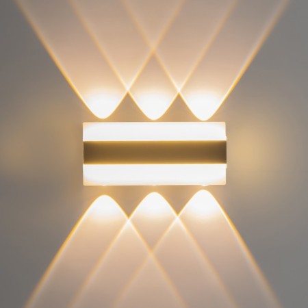 Sconces "Reflection" LED 12W 3000k Black 18x4.5x8cm