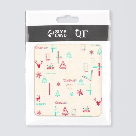 New Year! Nail stickers "holiday", fluorescent-3