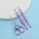 Manicure set, 3 objects, purple color/silver color