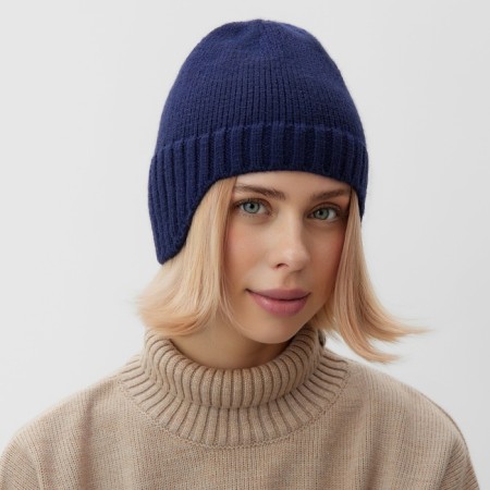 Women's hat minku, dark blue color, rr 56-58