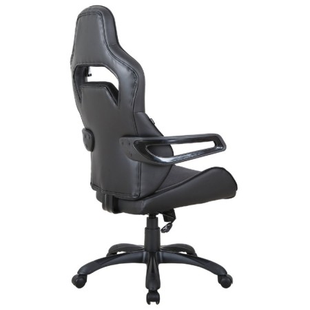 Playing armchair Brabix "Nitro GM-001", fabric, eco-leather, black-3