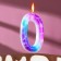 Candle in the cake on the skewer "Galaxy", the number 0, 9 cm, giant