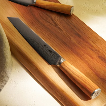 Koty Kitchen Sl Home "Olivia", cutting, blade 20.32 cm, Dama steel, brown color-2
