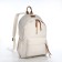 Young backpack from textiles with a zipper, 4 pockets, milk color