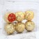 Set of balls plastic D -6 cm, 6 pcs "Midas - the edges" gold
