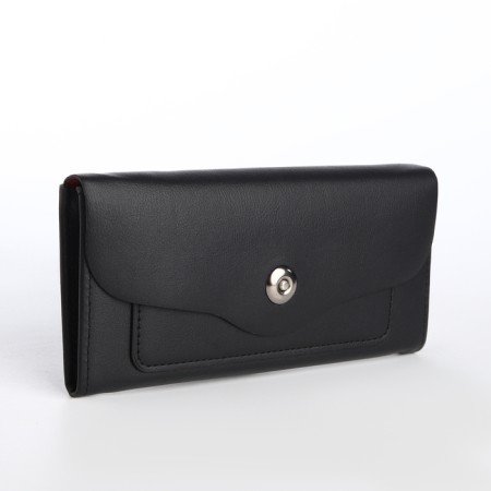 Women's wallet on a magnet, black color