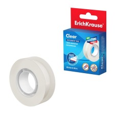 Adhesive tape stationery, 18 mm x 33 meters, Erichkrause Clear, transparent, in a box, with a Euro suspension
