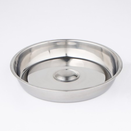 Stainless steel cover, 28 × 28 × 4.5 cm, round-2
