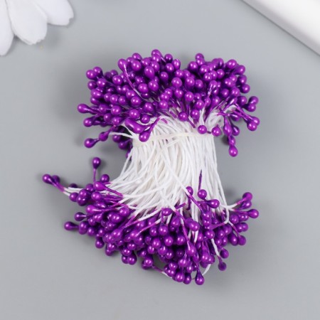 Stamens for flowers "droplets Gloss Violet" set 300 pcs length 6 cm
