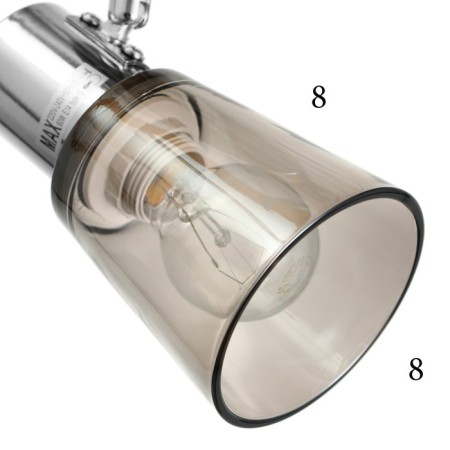 Lighting light Adrian 1x60W E14, chrome 20x8x14 cm-5