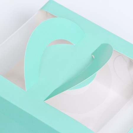 Bento-Port box with a window, mint, 14 x 14 x 8 cm-2