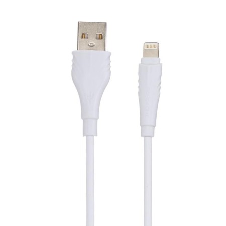 Cable Borofone BX18, Lightning - USB, 2.4 A, 3 m, white-1